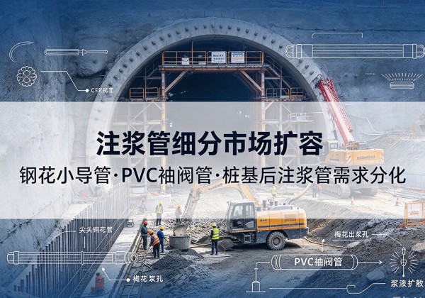 道真注浆管细分市场扩容，隧道钢花小导管、PVC 袖阀管、桩基后注浆管需求分化
